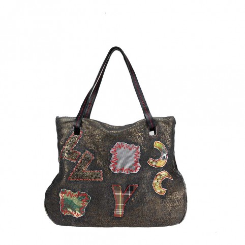 Tote in Canvas/Pelle Patch
