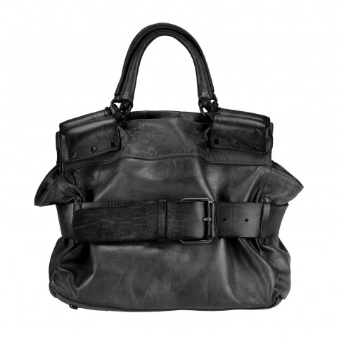Calfskin handbag with Buckle pattern Mestizo treatment